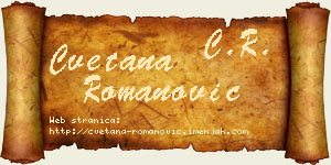 Cvetana Romanović vizit kartica